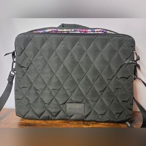 EUC Vera Bradley Quilted Laptop Bag in Black